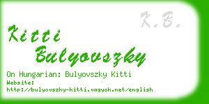 kitti bulyovszky business card